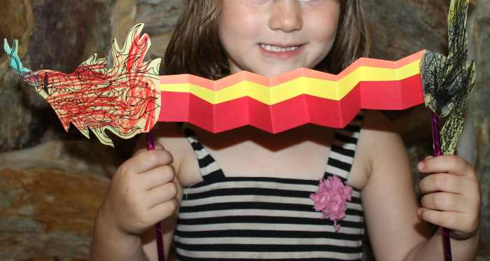 Dragon Puppet created by a preschooler