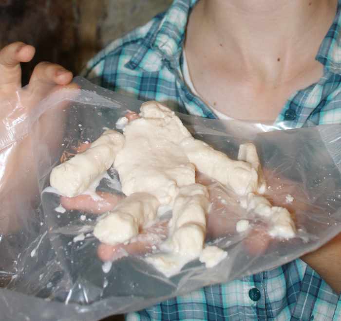 A salt dough "terracotta" soldier created by a middle-school aged child