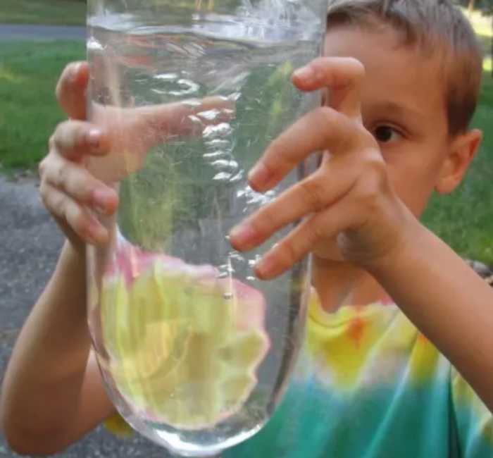 Making a tornado in a bottle
