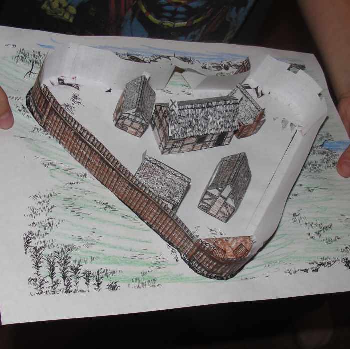 Jamestown Fort Replica that some of the children  did as their homework assignment