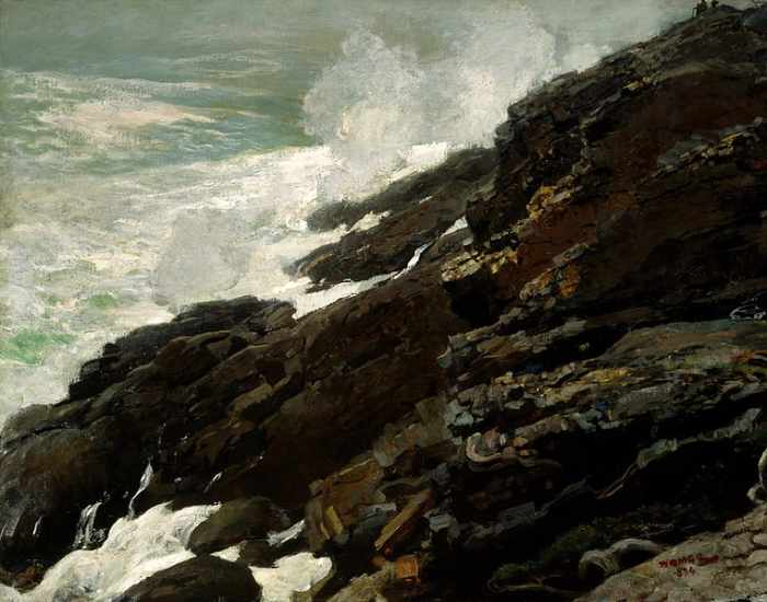 High Cliff, Coast of Maine by Winslow Homer, 1894