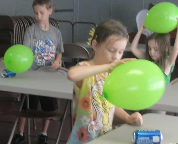 Playing with static electricity was one of the activities we did while learning about the electricity during our Science Morning Basket & Activities time.
