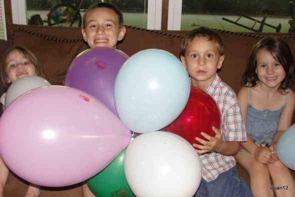 Creating s & p orbitals using balloons, which is one of the many fun activities from Ellen McHenry's Elements Chemistry Unit