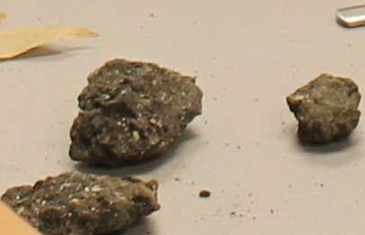 "Asteroids" (really just black pieces broken from my driveway)