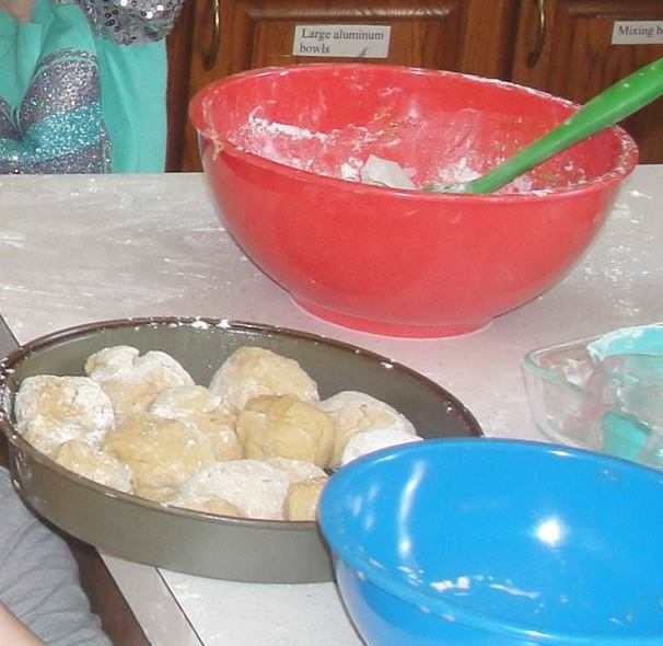 Cornmeal Molasses Rolls ready to rise