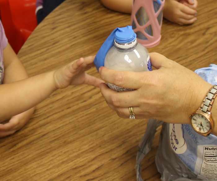 Yeast in a bottle demonstration