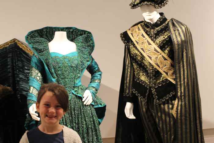 Fiesta Pensacola clothing displayed at Pensacola Museum of Art