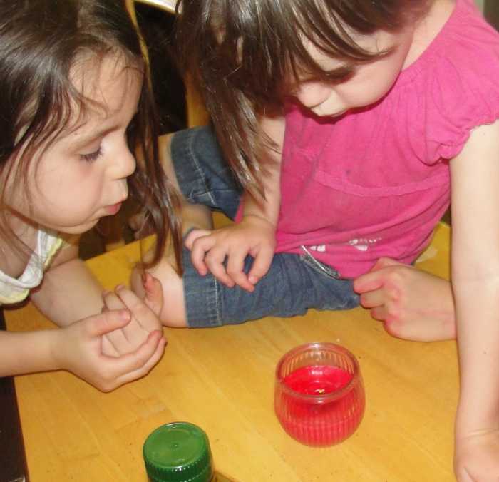 The smoke from a scented candle was our incense on our "Altar of Incense"