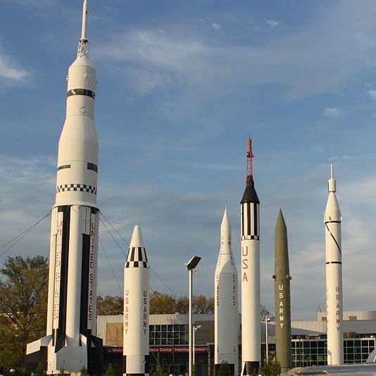 Some of the rockets in the U.S. Space & Rocket Center