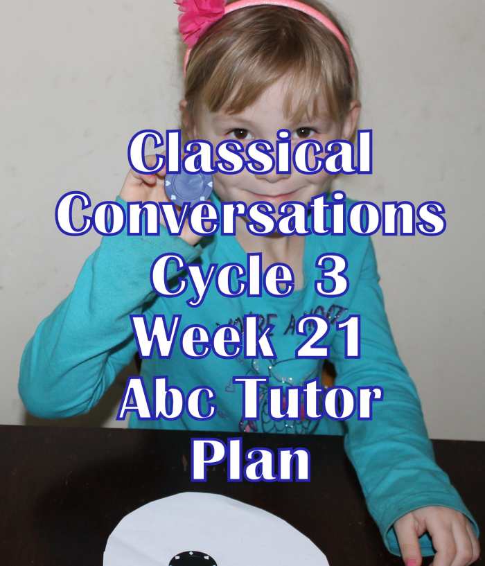 Classical Conversations CC Cycle 3 Week 21 Lesson for Abecedarians - CC C3W21