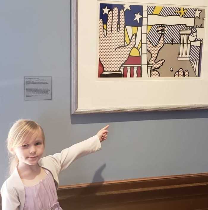 Finding a Roy Lichtenstein painting when visiting an art museum  (This one is at the Hunter Museum in Chattanooga.)