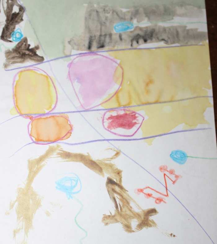 Abstract painting done by a 5 year old