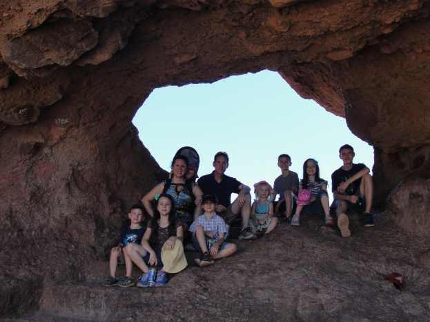 If Camelback Mountain would be too tough, Hole in the Rock should be the perfect hike. Even my 3 year old was able to make it on her own!