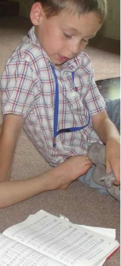 Singing "The Church's One Foundation"