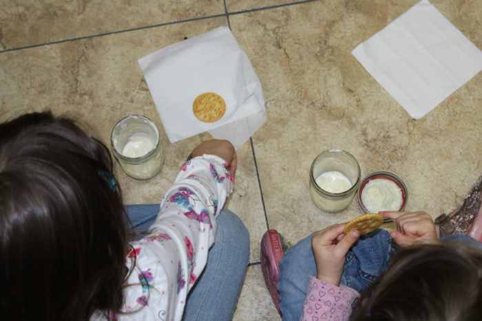 Enjoying freshly made butter