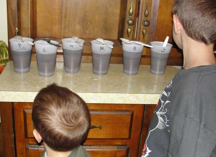 Looking at the types of soil settling in layers