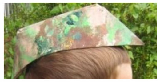 Make a camo hat - Image credit: http://catholicicing.com/2012/06/im-in-the-lords-army-christian-song-and-craft-for-kids/