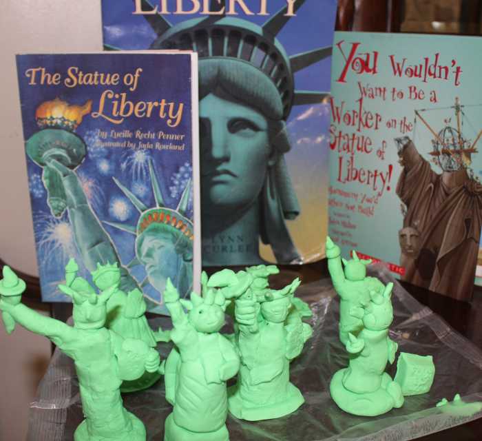 A few of the Statue of Liberty models 