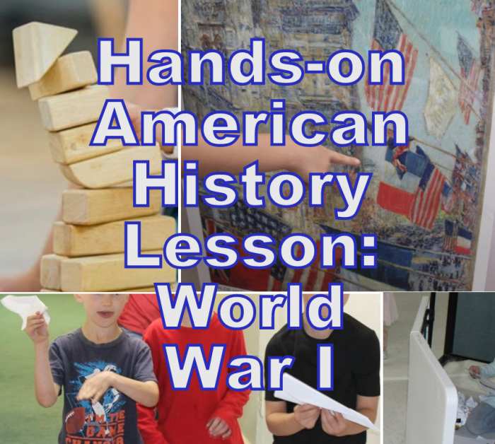 Hands on American History Lesson on World War I