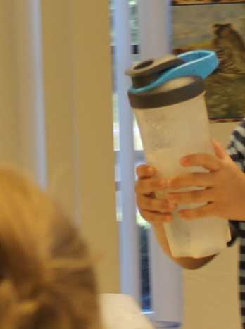 Your skull protects your brain like the bottle of water protects the egg.