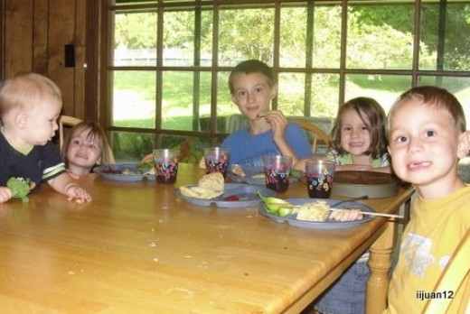 Enjoying an Australian dinner