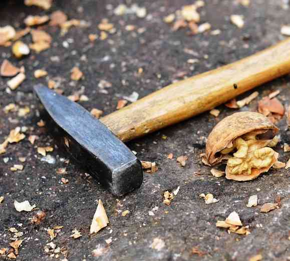 Cracking nut shells to make ink