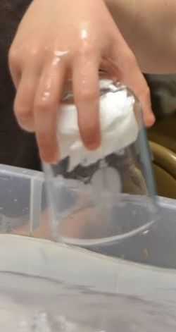 Keeping a paper towel dry under the water