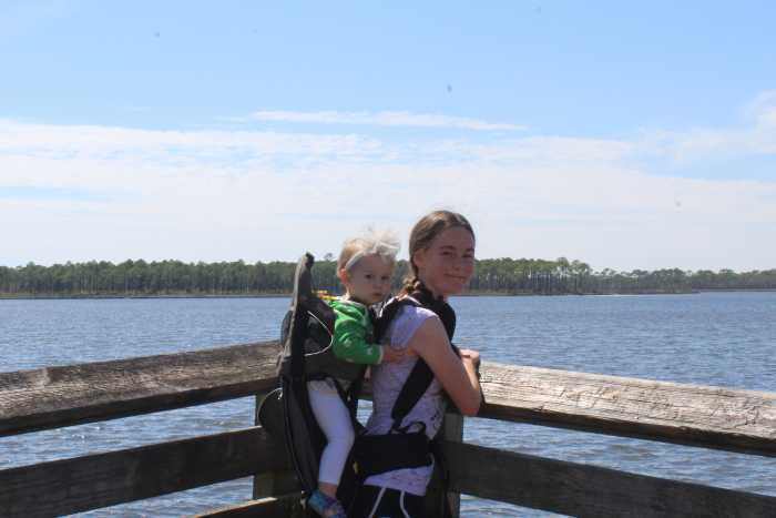 The end of the boardwalk opens up to Tarklin Bayou. 