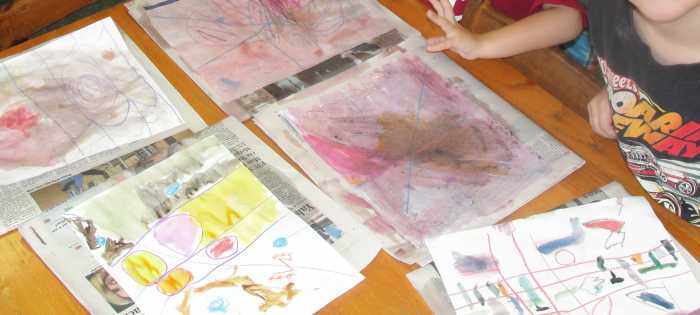 Some of the abstract art by our abc class