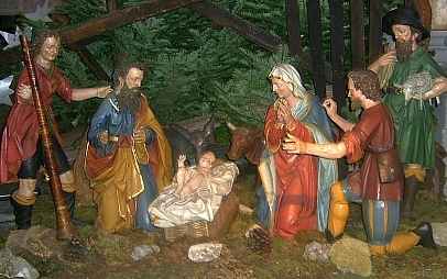 Traditional German crib (nativity scene)