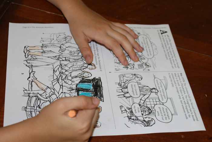 Creating a mini-book on the American War for Independence 