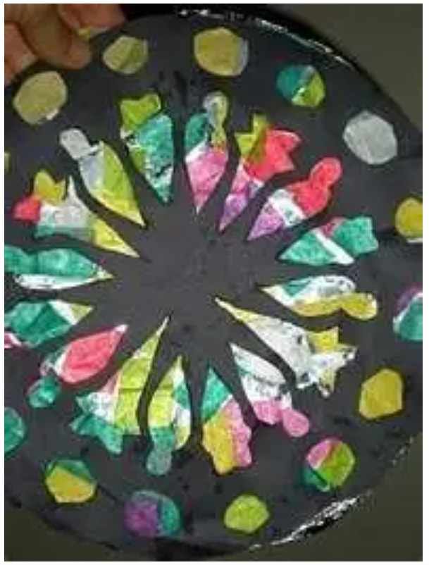 Tissue paper rose window