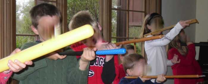 Drill practice with Baron von Steuben