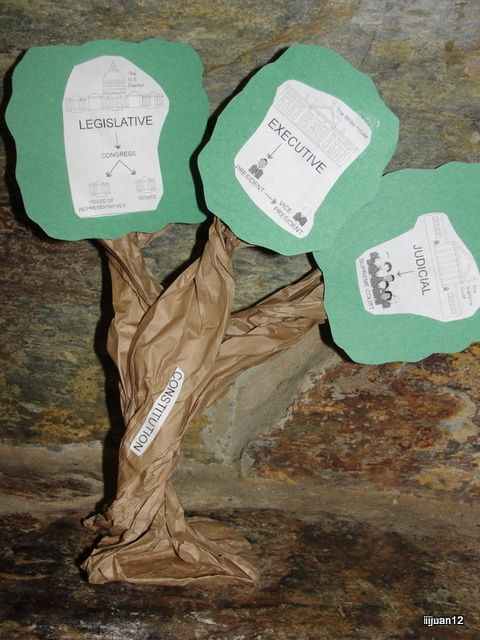 Three Branches of Government Tree craft
