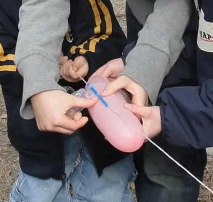 Creating balloon rockets was one of the activities we did this week related to U.S. Space Missions during our Science Morning Basket & Activities time.