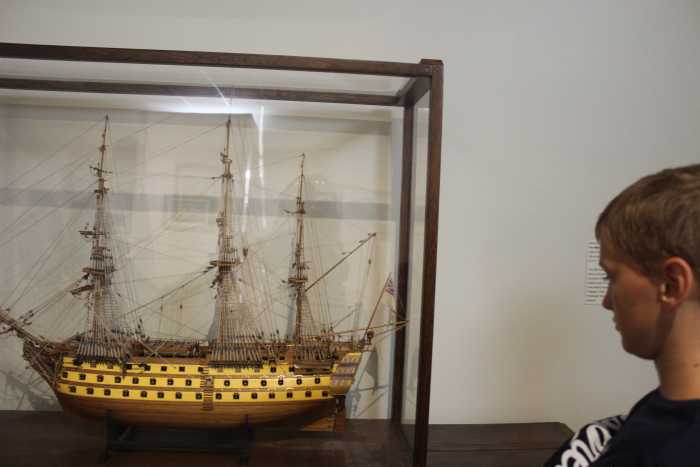The HMS Victory (model), Admiral Nelson's flagship during the Battle of Trafalgar - Appleton Museum of Art in Ocala, FL