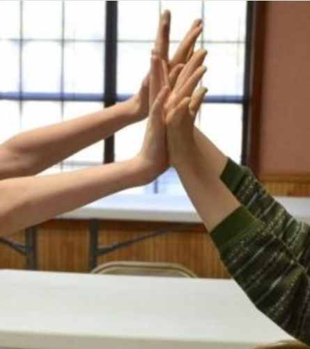 Demonstrating suspension bridge compression 