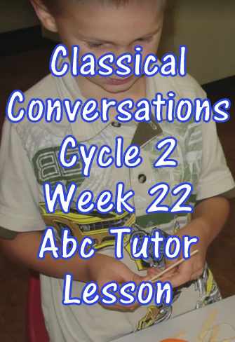 Classical Conversations CC Cycle 2 Week 22 Abc Tutor Lesson