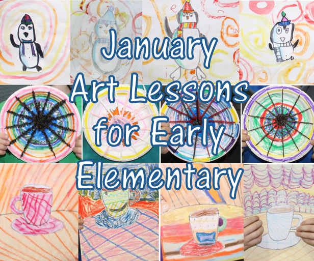 January Art Lessons for Early Elementary