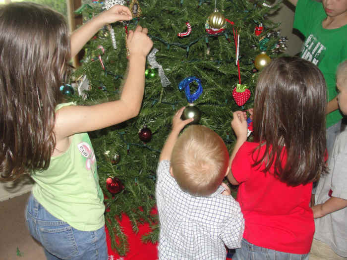 Decorating the Christmas Tree