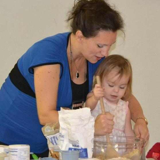 Toddlers love to help cook and bake.