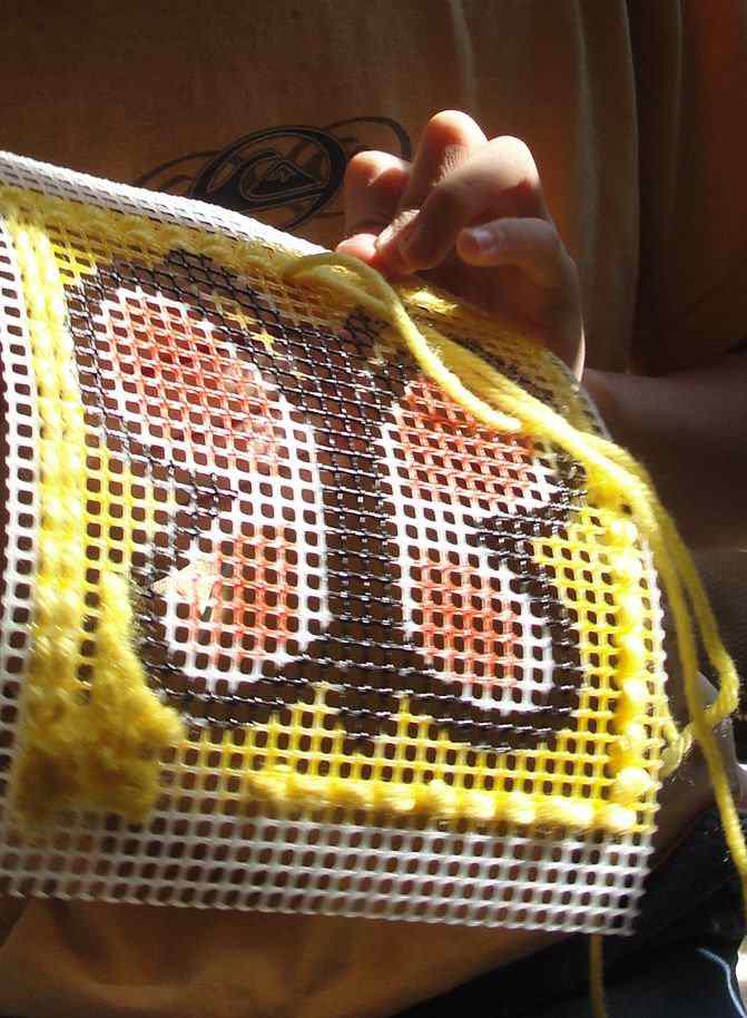 Attempting to crossstitch a butterfly