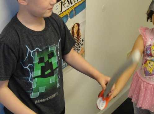 Dramatizing the surrender at the Appomattox Court House was one of the activities we did during our history morning basket time.