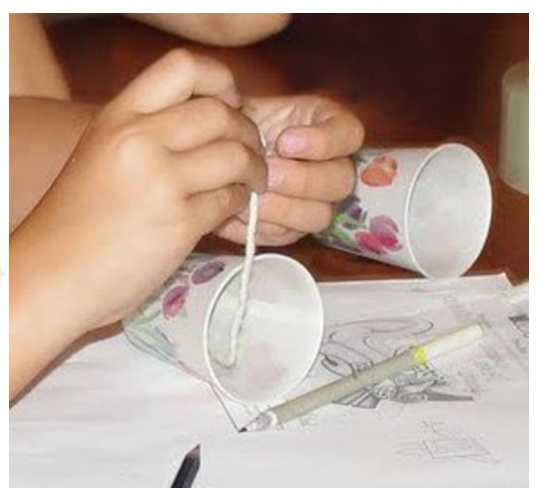 Creating paper cup phones