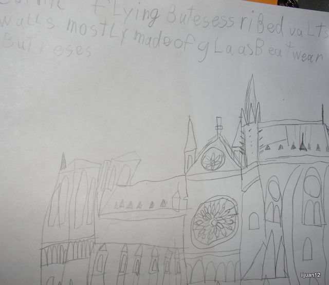 Sketching the Notre Dame Cathedral 