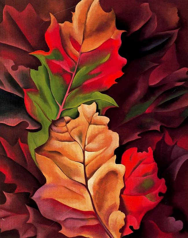 Autumn Leaves, Lake George, 1924 by Georgia O'Keeffe - Image credit: https://www.georgiaokeeffe .net/autumn-leaves.jsp