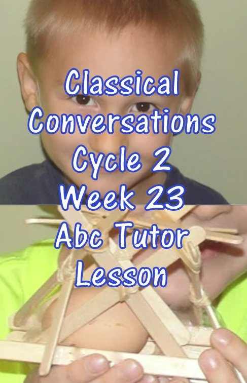 Classical Conversations CC Cycle 2 Week 23 Lesson for Abecedarians