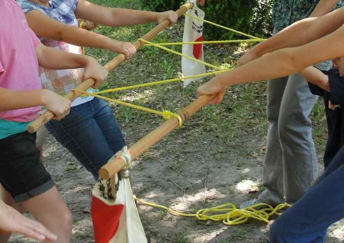 Playing Pulley Tug-of-War