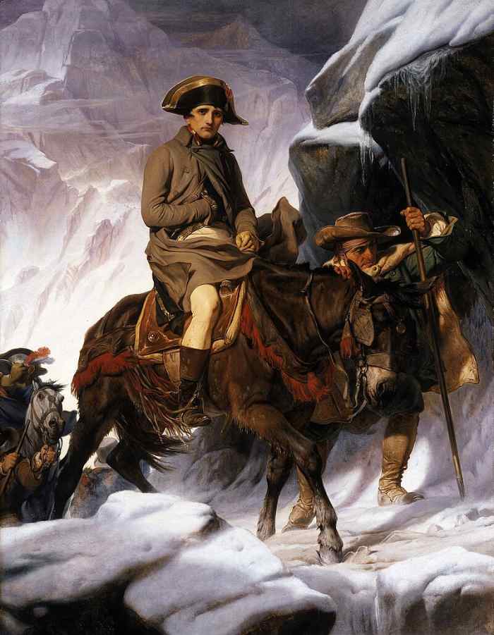 Bonaparte Crossing the Alps by French artist Paul Delaroche, 1850