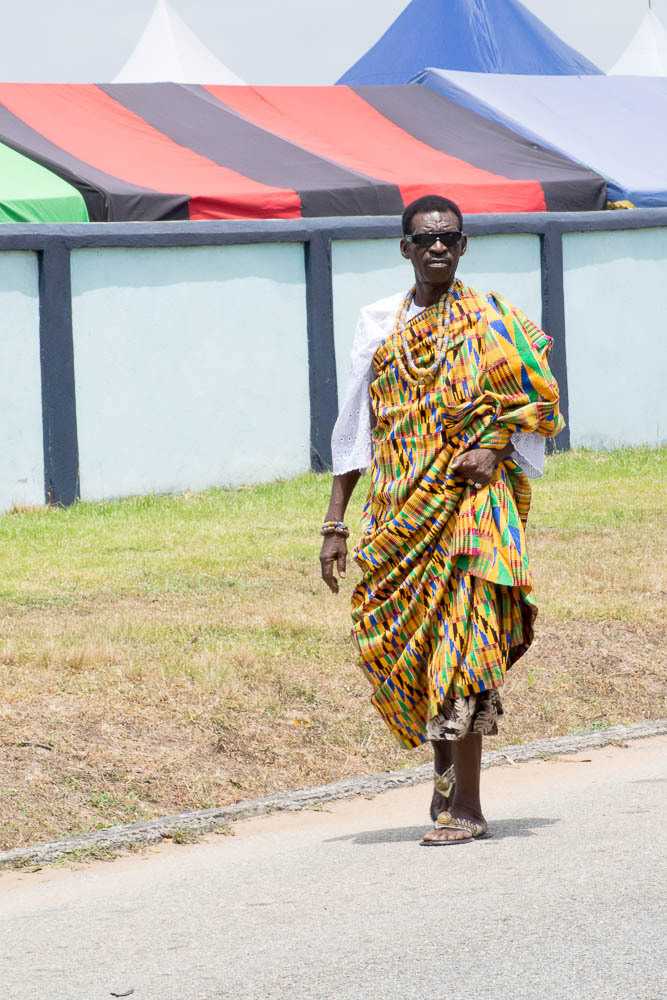 Man wearing kente